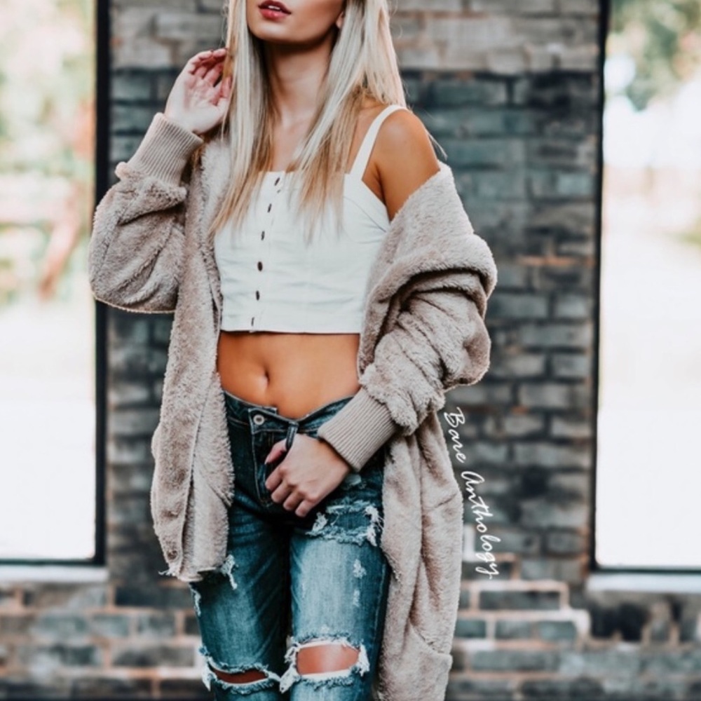 Oversized Fuzzy Hoody Jacket - Picture 2 of 3
